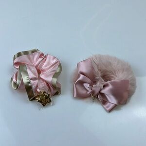 Set of 2 - Little Twin Stars Satin and Furry Hair Ties N231-22